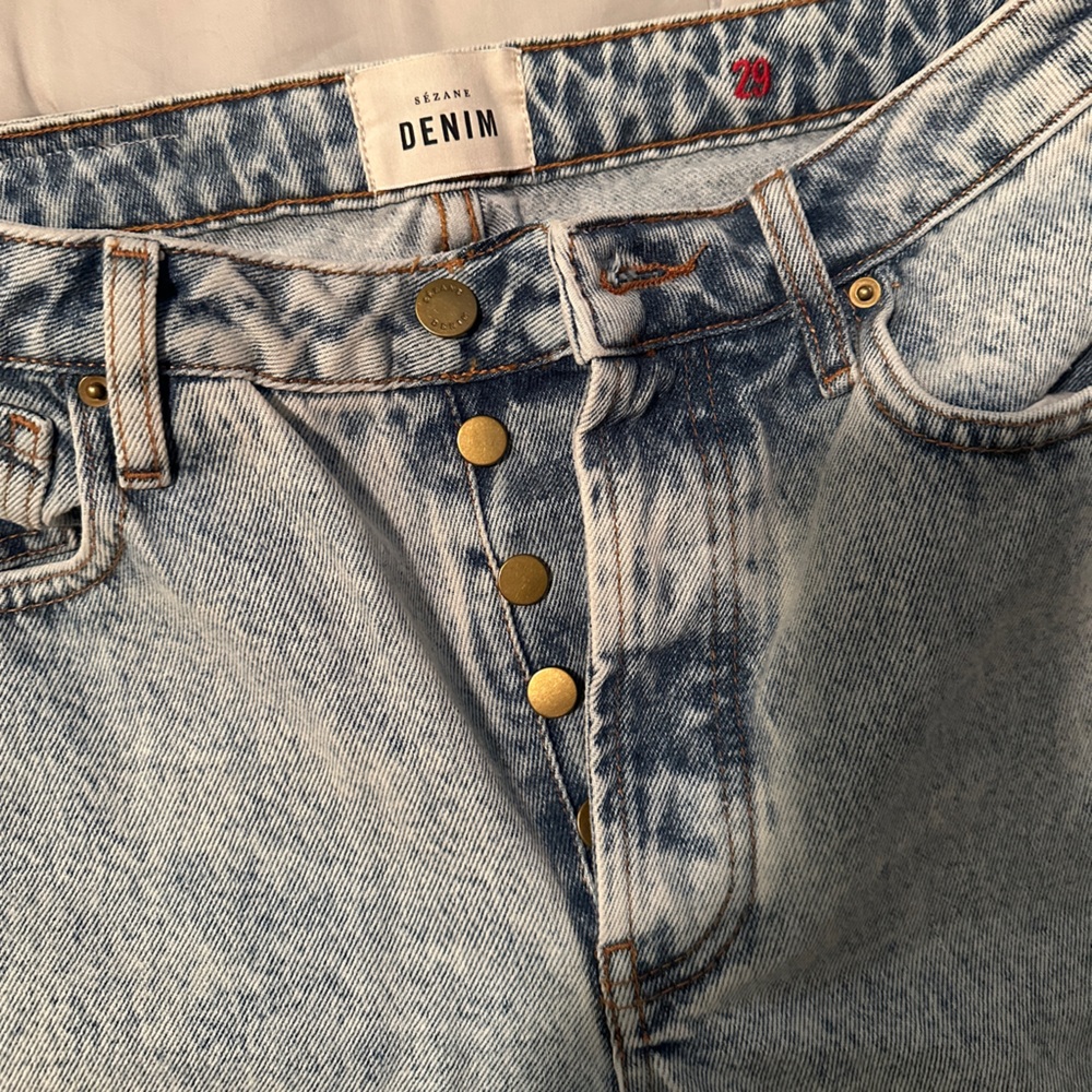 Sezane Button fly straight leg jeans size 29